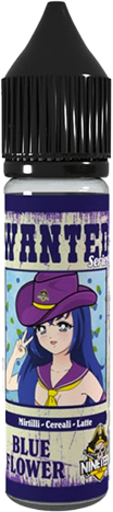 Nineteen Vape Blue Flower Wanted Aroma Mini Shot 10ml Latte Cereali Mirtilli