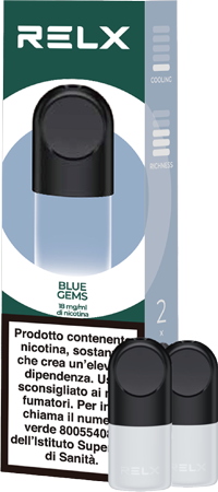 Relx Blue Gems Pod Pro Cartucce Precaricate 1,8ml - 2 Pezzi