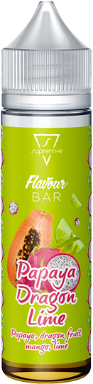 Suprem-e Papaya Dragon Lime Flavour Bar Liquido Shot 20ml Frutta Tropicale Ghiaccio