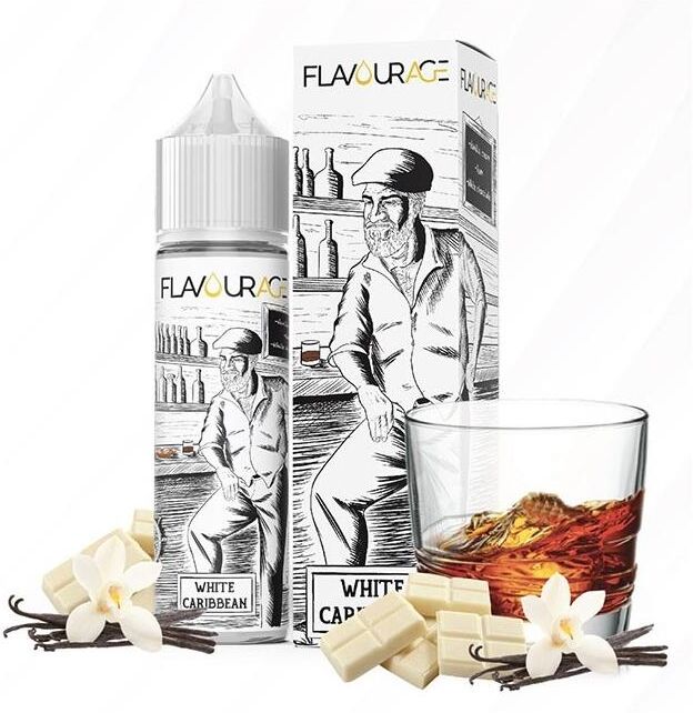 Flavourage White Caribbean Liquido Da 20 Ml Aroma Vaniglia Cioccolato Bianco Rum