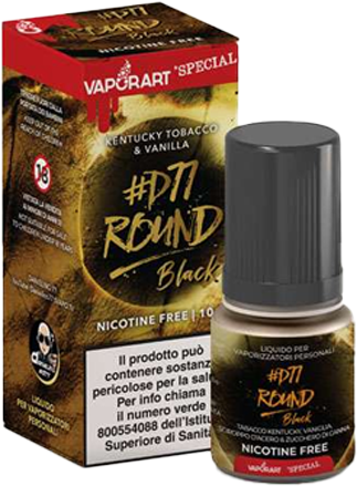 VaporArt D77 Round Black Liquido Pronto 10ml Tabacco Sciroppo D'Acero Vaniglia