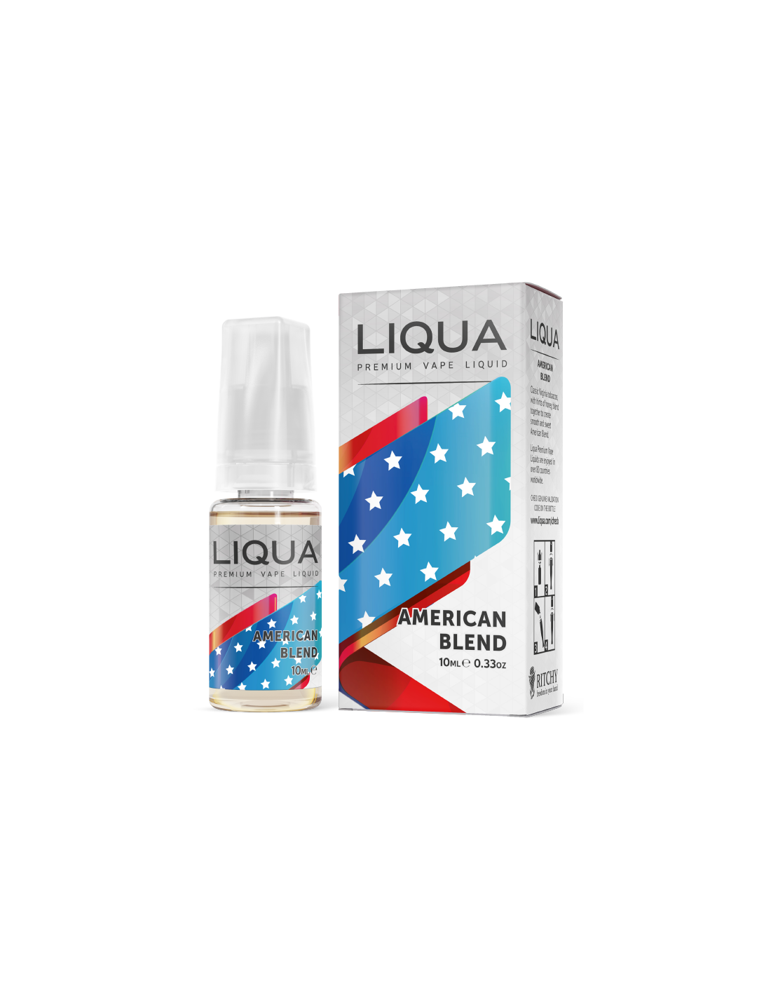 Liqua American Blend Liquido Pronto 10ml Aroma Tabacco Virginia E Miele