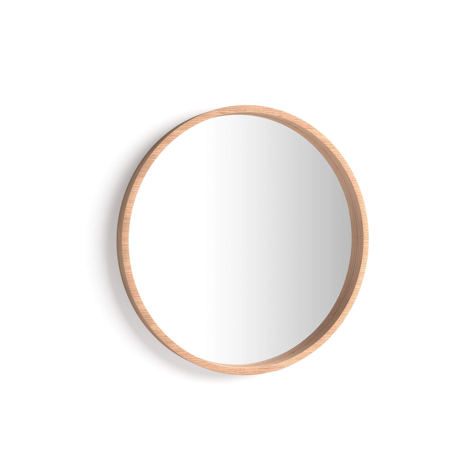 Mobili Fiver Specchio rotondo Olivia, diametro 64, Rovere Rustico