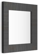 Mobili Fiver Specchiera quadrata, cornice Nero Frassino, Giuditta 65x65