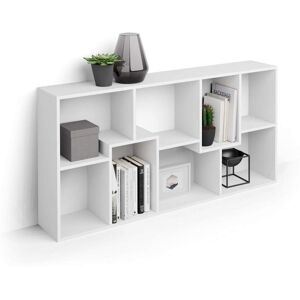 Mobili Fiver Libreria bassa XS Iacopo (160,8 x 80 cm), Bianco Frassino