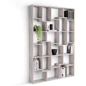 Mobili Fiver Libreria M Iacopo (160,8 x 236,4 cm), Grigio Cemento