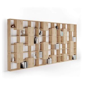 Mobili Fiver Libreria a parete XXL Iacopo con ante (236,4 x 482,4 cm), Rovere Rustico