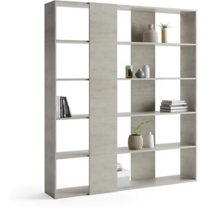 Mobili Fiver Libreria Moderna Rachele, Grigio Cemento