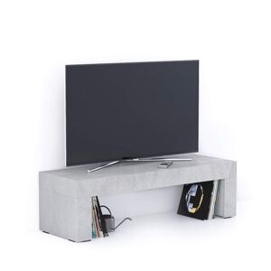 Mobili Fiver Porta Tv Evolution 120x40, Grigio Cemento