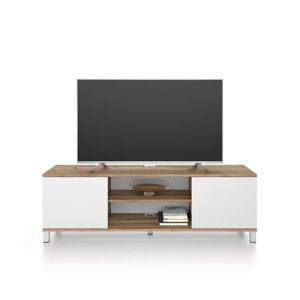 Mobili Fiver Mobile Porta Tv Rachele, Rovere Rustico e Bianco Frassino