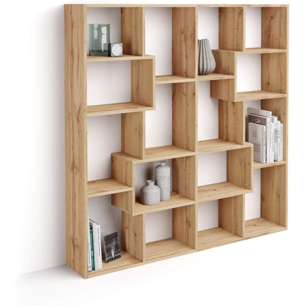 mobili fiver libreria s iacopo (160,8 x 158,2 cm), rovere rustico