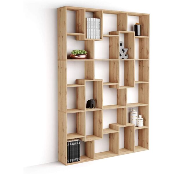 mobili fiver libreria m iacopo (160,8 x 236,4 cm), rovere rustico