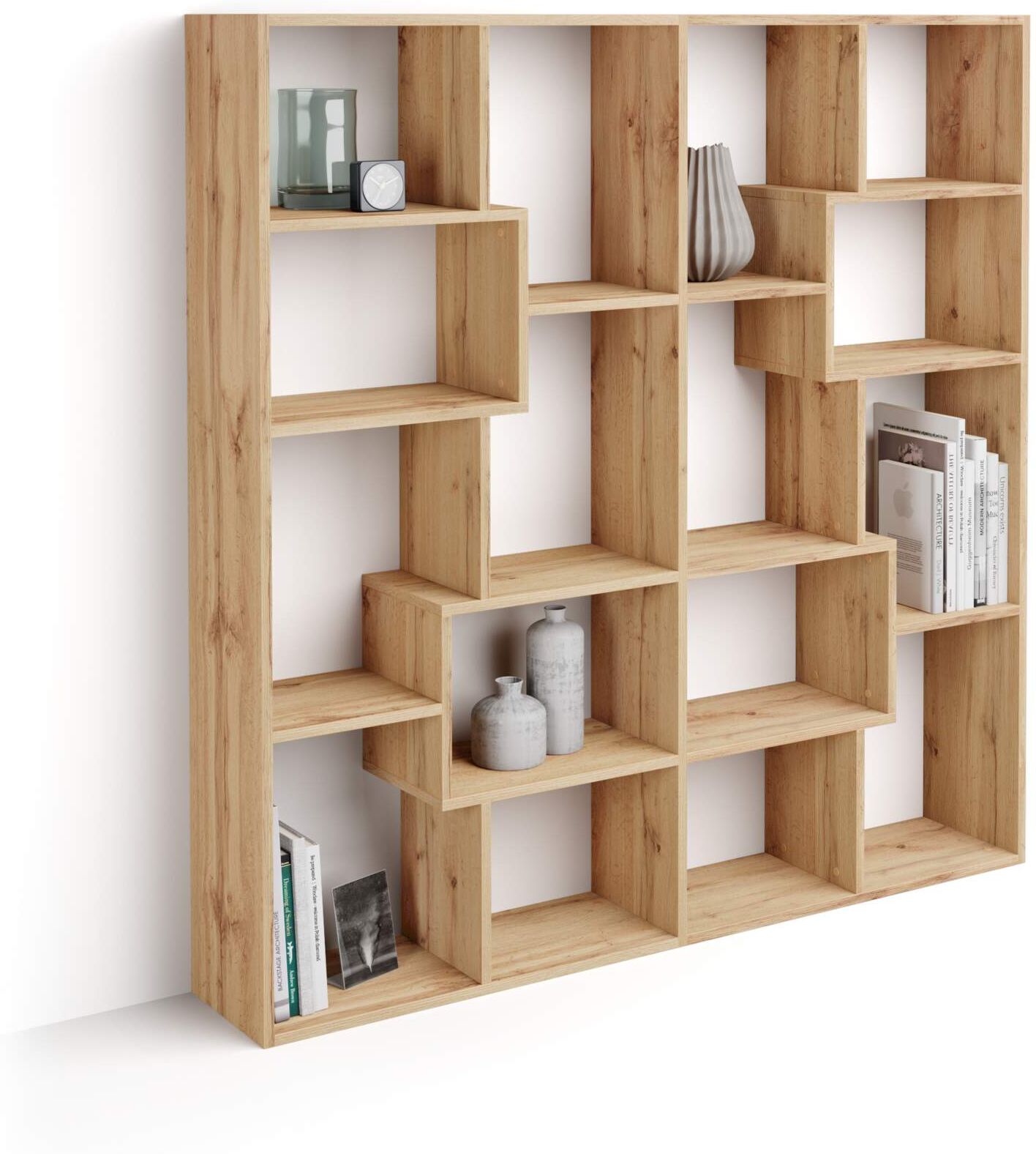 Mobili Fiver Libreria S Iacopo (160,8 x 158,2 cm), Rovere Rustico