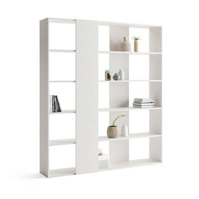 Mobili Fiver Libreria Moderna Rachele, Bianco Frassino