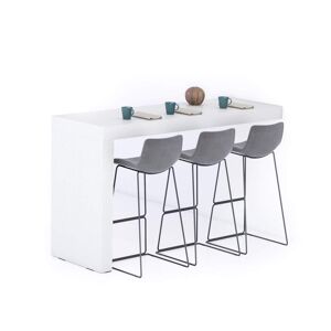 Mobili Fiver Penisola Evolution 180x60, Bianco Frassino