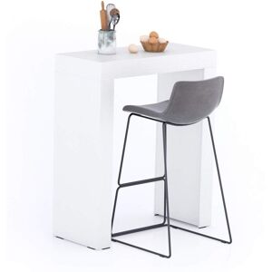 Mobili Fiver Tavolo Alto Evolution 90x40, Bianco Frassino con Due Gambe