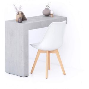 Mobili Fiver Scrivania Evolution 90x40, Grigio Cemento con Una Gamba