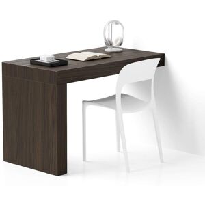 Mobili Fiver Scrivania Evolution 120x60, Noce Scuro con Una Gamba