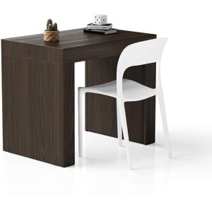 Mobili Fiver Scrivania Evolution 90x60, Noce Scuro con Due Gambe