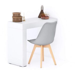 Mobili Fiver Tavolo da pranzo Evolution 90x40, Bianco Frassino con Una Gamba