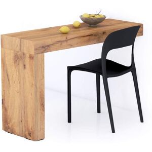 Mobili Fiver Tavolo da pranzo Evolution 120x40, Rovere Rustico con Una Gamba