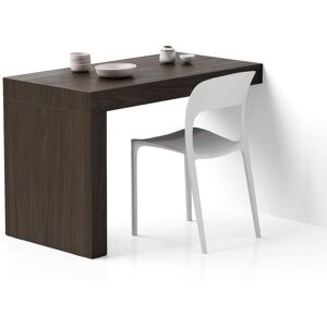 Mobili Fiver Tavolo da pranzo Evolution 120x60, Noce Scuro con Una Gamba