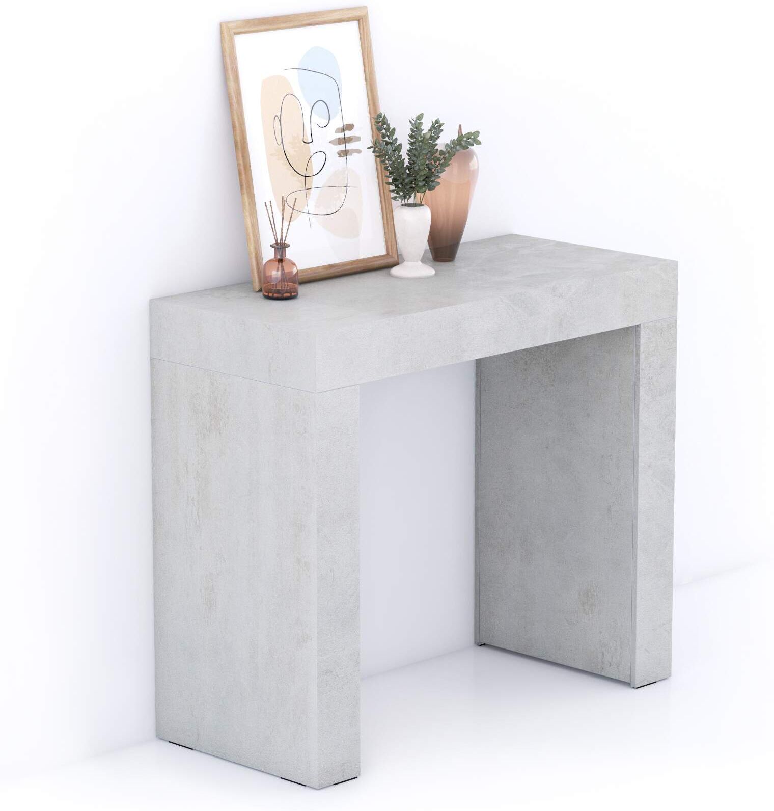 Mobili Fiver Consolle Ingresso Evolution 90x40, Grigio Cemento