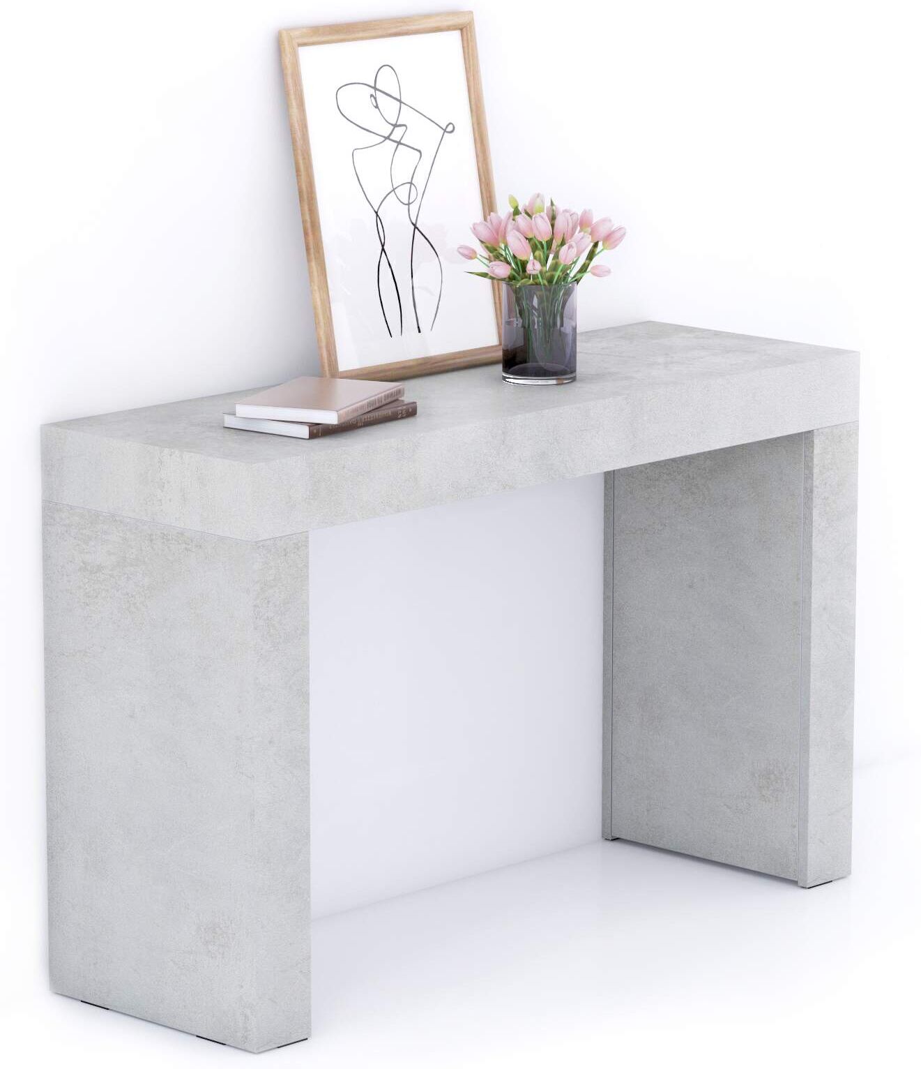 Mobili Fiver Consolle Ingresso Evolution 120x40, Grigio Cemento