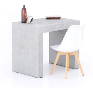 Mobili Fiver Scrivania Evolution 90x60, Grigio Cemento con Due Gambe