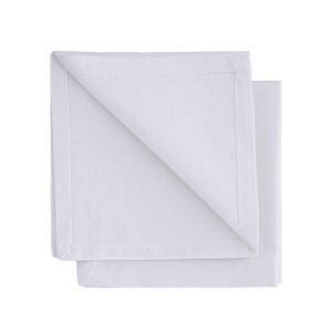 Mobili Fiver Tovaglioli Gioele in cotone 35x35, Set da 2, Bianco