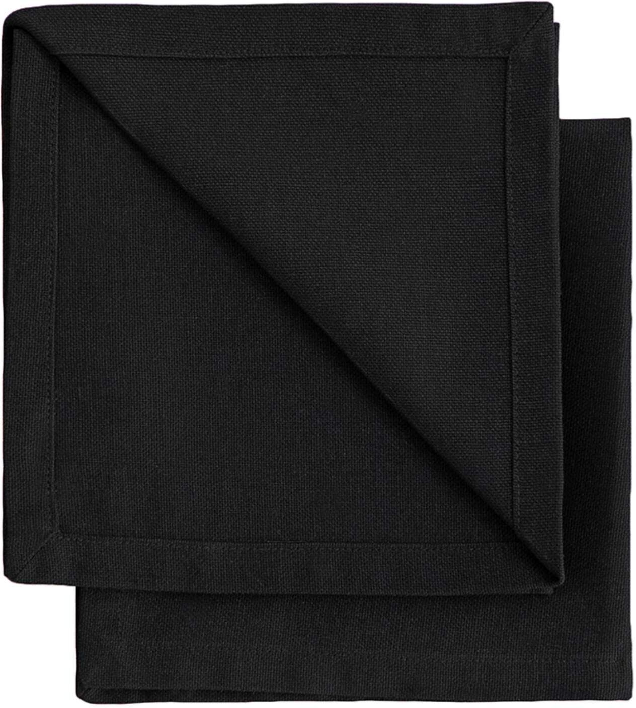 Mobili Fiver Tovaglioli Gioele in cotone 35x35, Set da 2, Nero