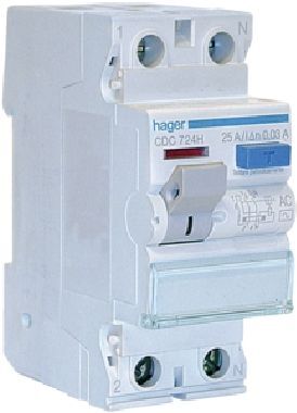 Hager Interruttore Differenziale Puro 2p 30ma 25a Protezione Ac 2m