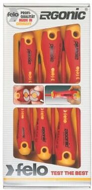 Abc Tools Set Di 6 Giraviti Isolati 1000 Volt Felo Ergonic