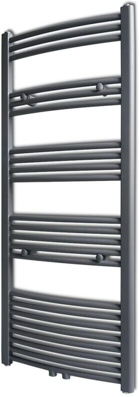 VIDAXL Radiatore Scaldasalviette Centrale Grigio Curvo 600x1424 mm - Grigio VIDAXL Radiatore Scaldasalviette Centrale Grigio Curvo 600x1424 mm - Grigio
