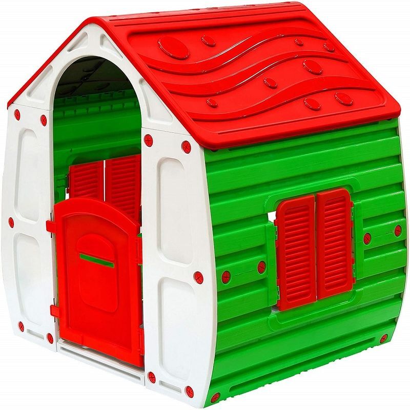 LGVSHOPPING Casa Casetta Per Bambini Porta con Buca Portalettere 102 x 90 x 109 Cm