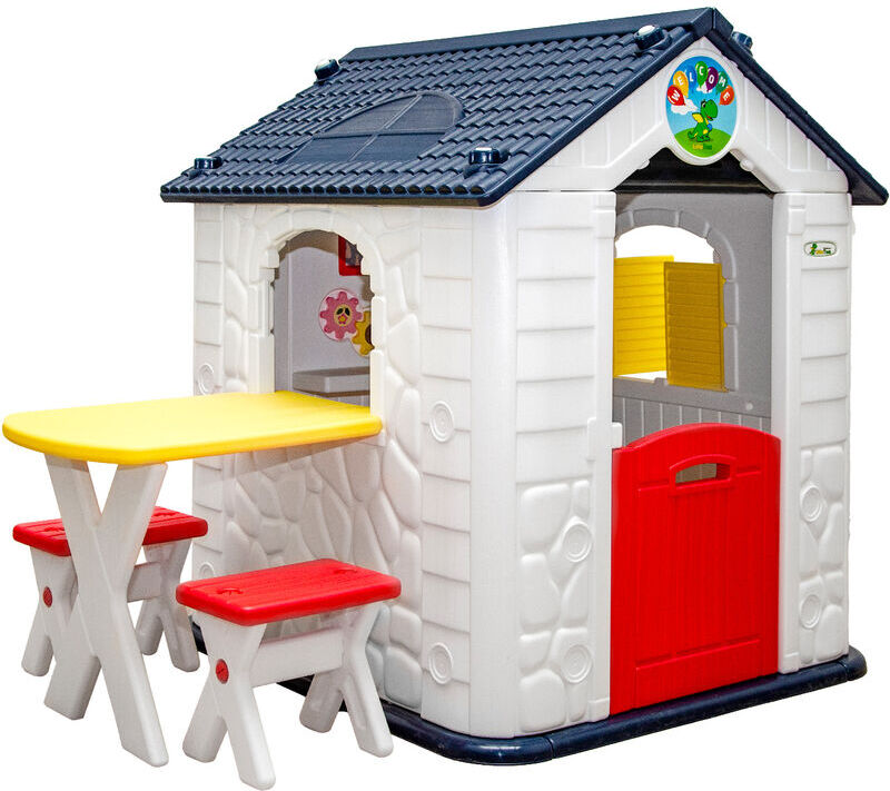 LITTLETOM Casa dei Giochi con Tavolo per Bambini 1 Anno Giardino Bimbi Esterno e LITTLETOM Casa dei Giochi con Tavolo per Bambini 1 Anno Giardino Bimbi Esterno e