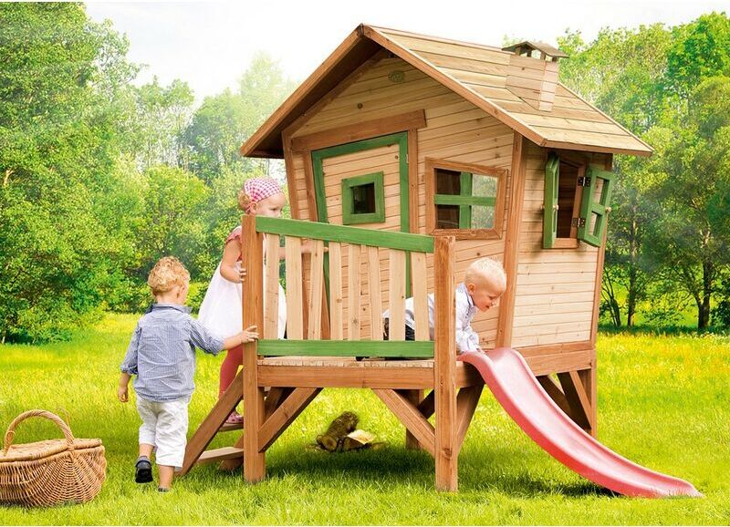 Bricoshop24 - Casetta Gioco Legno Bambini Robin Playhouse + Scivolo x Bricoshop24 - Casetta Gioco Legno Bambini Robin Playhouse + Scivolo x