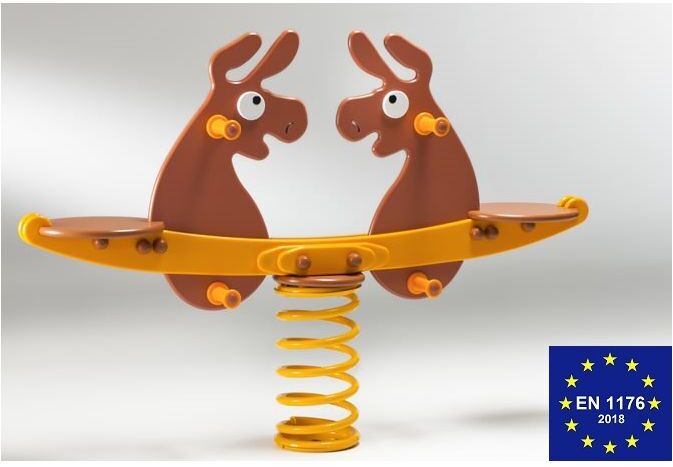 ITALFROM© Ciuchino a Molla in Polietilene per Parco Giochi per Bambini Standard ITALFROM© Ciuchino a Molla in Polietilene per Parco Giochi per Bambini Standard