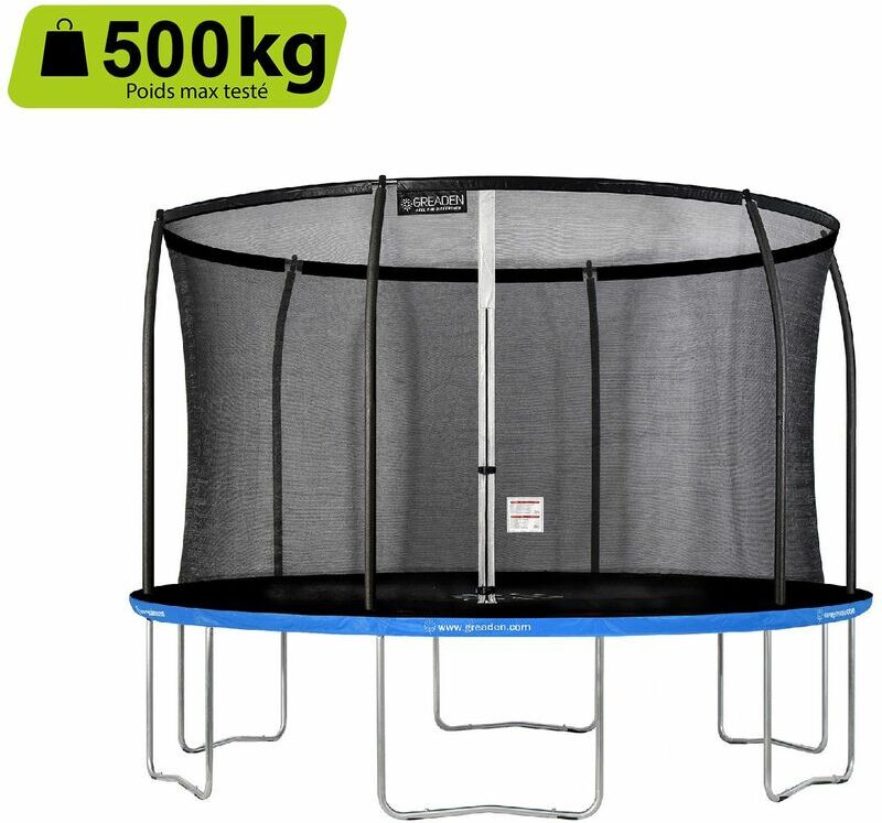 GREADEN Trampolino da giardino Freestyle Blu 360 outdoor fitness Ø 360cm - Rete