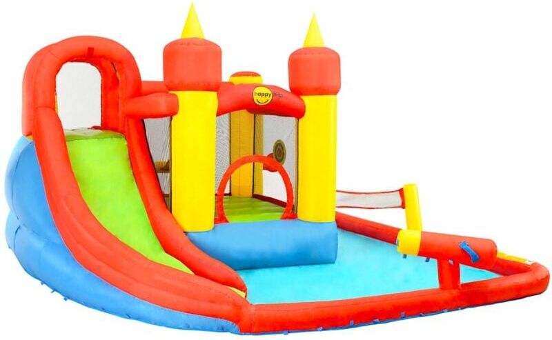 HAPPY HOP Gonfiabile Bambini Scivolo e Piscina 410x385x220 cm in PVC - Happy Hop HAPPY HOP Gonfiabile Bambini Scivolo e Piscina 410x385x220 cm in PVC - Happy Hop