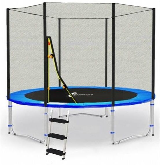 LIFESTYLE CLASSICO Trampolino con rete esterna LS-C245-B - Ø 245cm - bleu - Lifestyle LIFESTYLE CLASSICO Trampolino con rete esterna LS-C245-B - Ø 245cm - bleu - Lifestyle