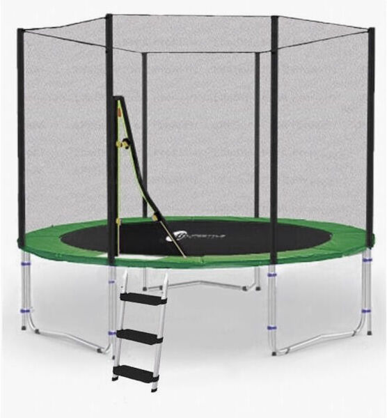 LIFESTYLE CLASSICO Trampolino con rete esterna LS-C245-B - Ø 245cm - verde - Lifestyle LIFESTYLE CLASSICO Trampolino con rete esterna LS-C245-B - Ø 245cm - verde - Lifestyle