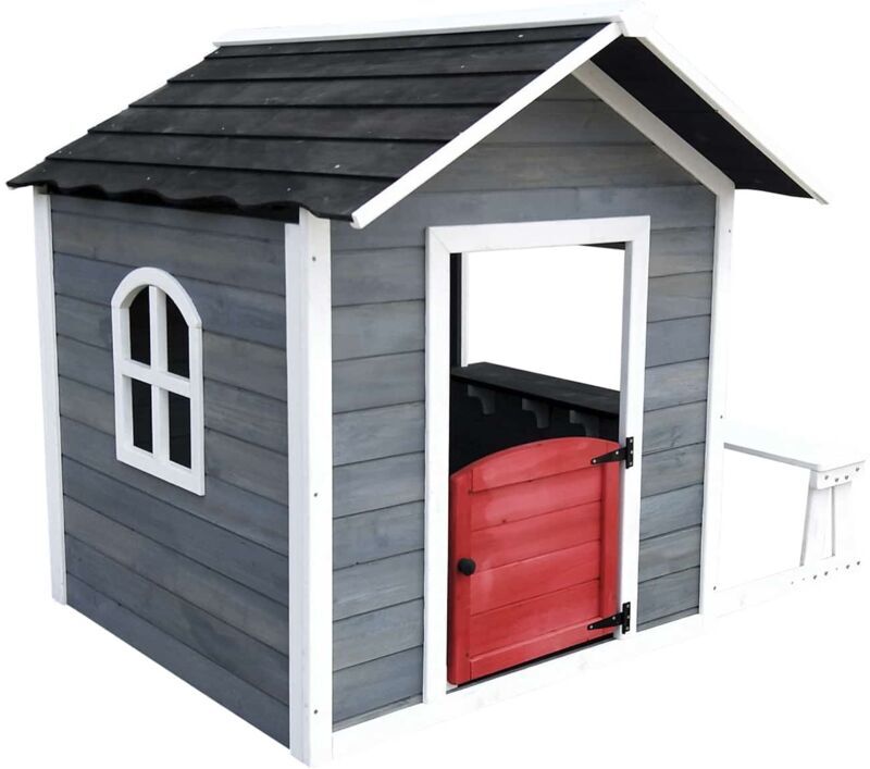 OUTDOOR TOYS Casetta Per Bambini in Legno Chloe 1,2 m² de 116x138x132 cm con Panca OUTDOOR TOYS Casetta Per Bambini in Legno Chloe 1,2 m² de 116x138x132 cm con Panca