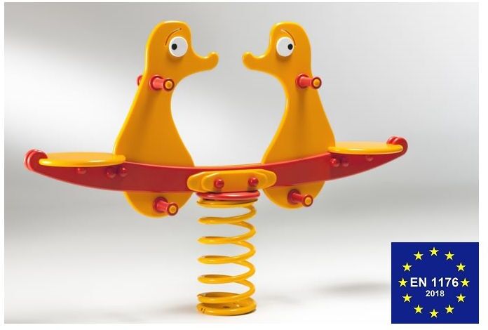 ITALFROM© Papera a Molla in Polietilene per Parco Giochi per Bambini Con Molla ITALFROM© Papera a Molla in Polietilene per Parco Giochi per Bambini Con Molla