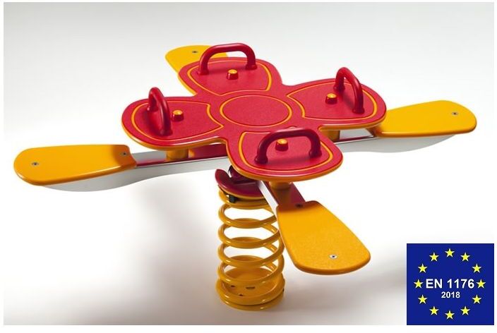 ITALFROM© Quadrifoglio Large a Molla in Polietilene per Parco Giochi per Bambini ITALFROM© Quadrifoglio Large a Molla in Polietilene per Parco Giochi per Bambini