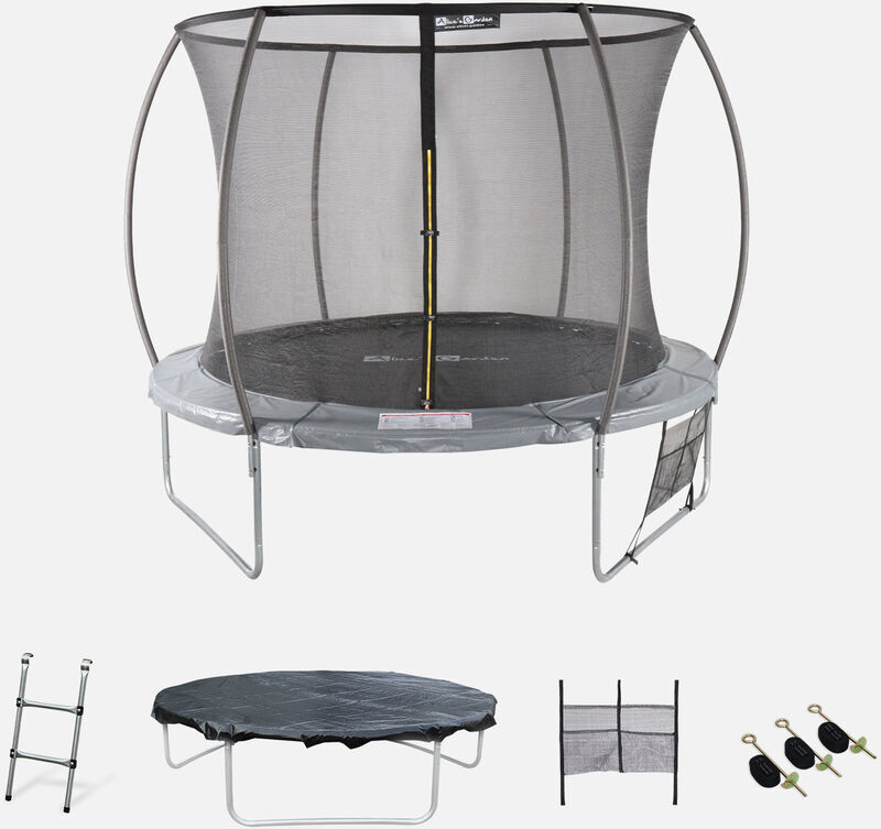 ALICE'S GARDEN Tappeto rotondo Ø 305cm grigio con rete di protezione interna - Mars ALICE'S GARDEN Tappeto rotondo Ø 305cm grigio con rete di protezione interna - Mars