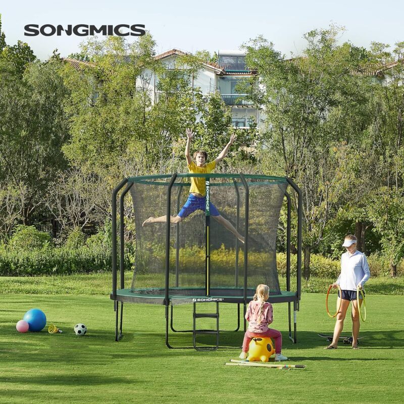 SONGMICS Trampolino da 366 cm, Trampolino da Giardino Rotondo con Rete di SONGMICS Trampolino da 366 cm, Trampolino da Giardino Rotondo con Rete di