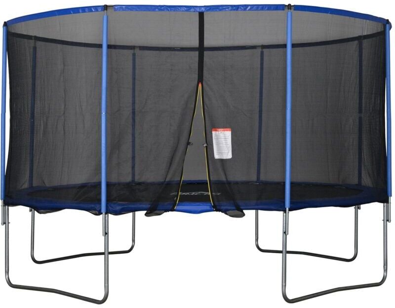 GIORDANOSHOP Trampolino Tappeto Elastico Ø426x269 Cm Con Rete E Bordo Imbottito Blu GIORDANOSHOP Trampolino Tappeto Elastico Ø426x269 Cm Con Rete E Bordo Imbottito Blu