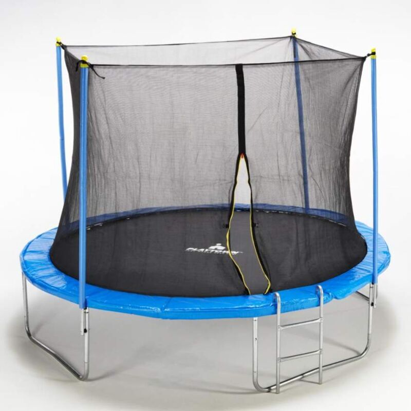 PLAYTOWN Trampolino Tappeto Elastico 427cm Rete e Imbottiture di sicurezza PLAYTOWN Trampolino Tappeto Elastico 427cm Rete e Imbottiture di sicurezza