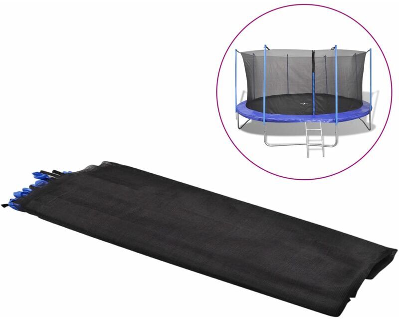 VIDAXL Rete di Sicurezza per Trampolino Rotondo 4,26 m - Nero